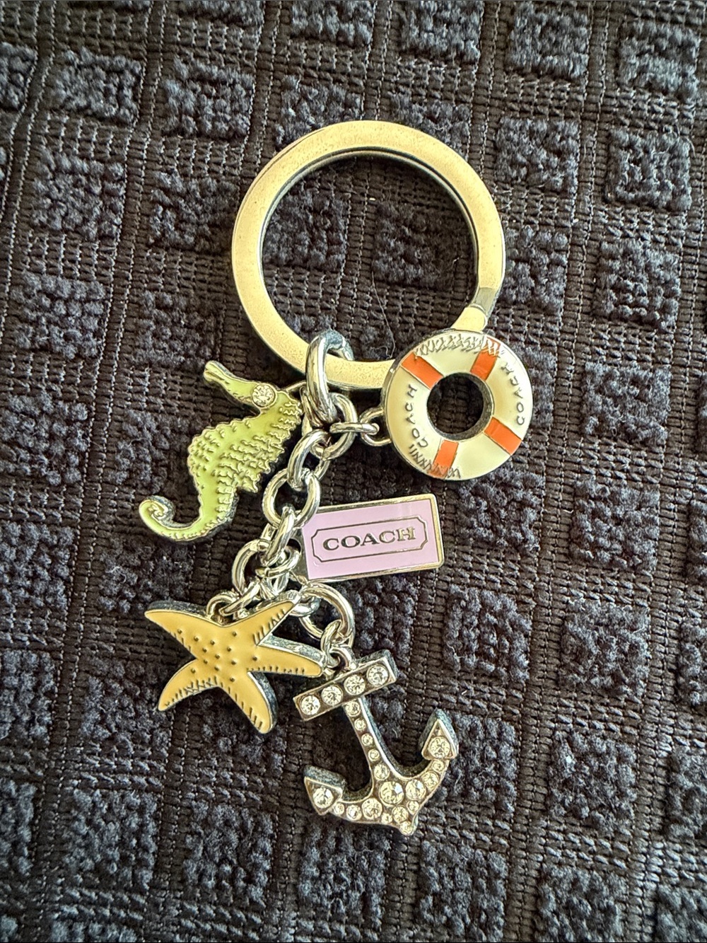 Coach Nautical Charm Key charm seahorse starfish anchor